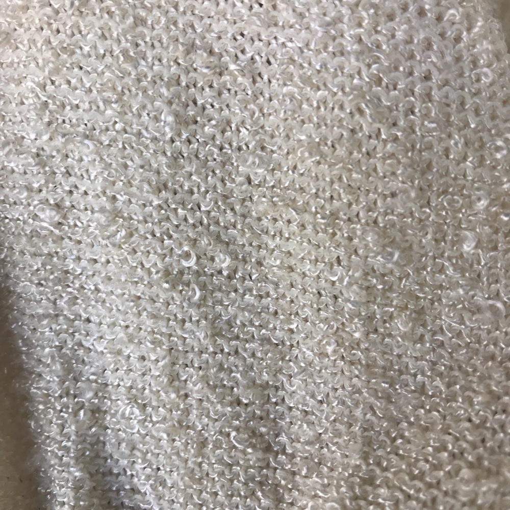 Vintage 80’s cream batwing sweater with lace sz S - Picture 5 of 7